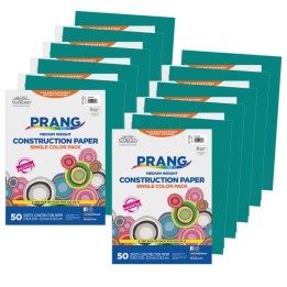 Prang® Construction Paper, Medium Weight, Turquoise, 9" x 12", 50 Sheets Per Pack, 10 Packs