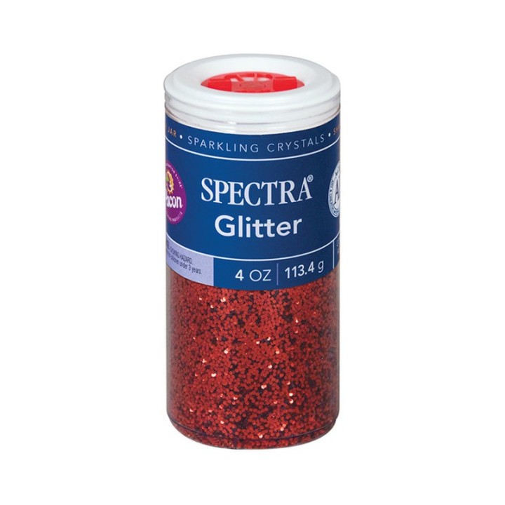 Spectra® Glitter, Red, 4 oz., 1 Jar