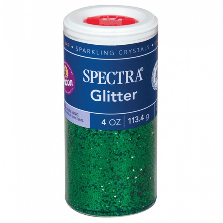 Spectra® Glitter, Green, 4 oz., 1 Jar