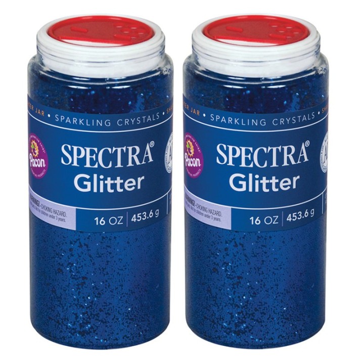 Spectra® Glitter, Blue, 1 lb. Per Jar, 2 Jars