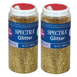 Spectra® Glitter, Gold, 1 lb. Per Jar, 2 Jars