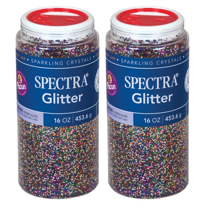 Spectra® Glitter, Multicolor, 1 lb. Per Jar, 2 Jars