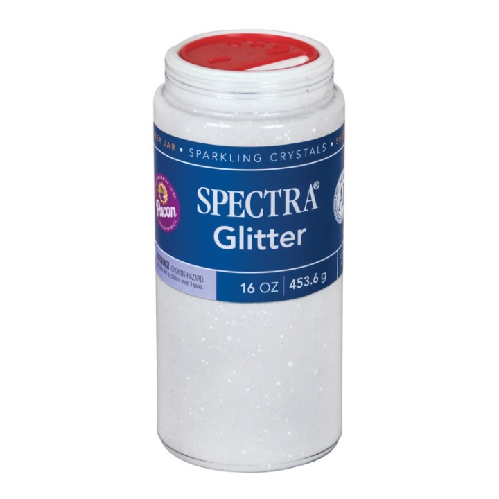 Spectra® Arts & Crafts Glitter, Clear, 16 oz., 1 Jar