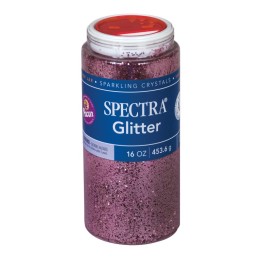 Pacon® Spectra® Glitter Sparkling Crystals, Pink, 1 lb., 1 Jar