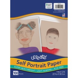 UCreate® Self Portrait Paper, Light Almond, 9" x 12", 100 Sheets