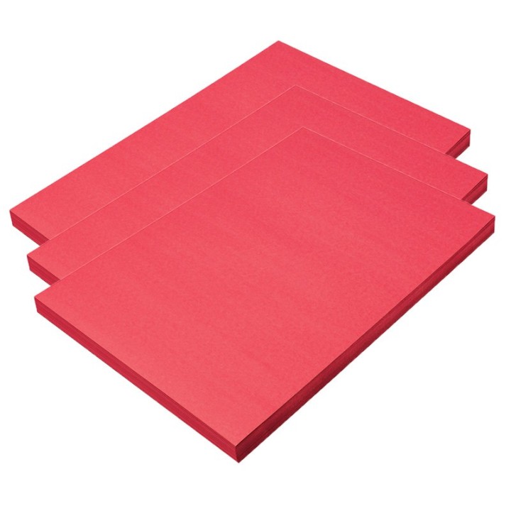 Prang® Construction Paper, Medium Weight, Holiday Red, 12" x 18", 100 Sheets Per Pack, 3 Packs