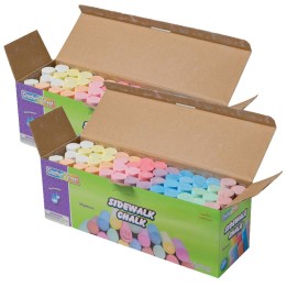 Creativity Street® Sidewalk Chalk, Assorted Colors, 4", 52 Pieces Per Pack, 2 Packs