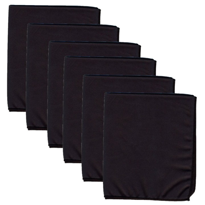 Pacon® Microfiber Dry Erase Cloth, Black, 12" x 14", Pack of 6