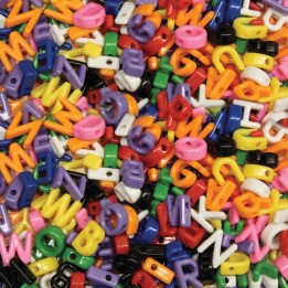 Creativity Street® Shaped Beads, Upper Case Letters, Approx. 7/8", 288 Pieces