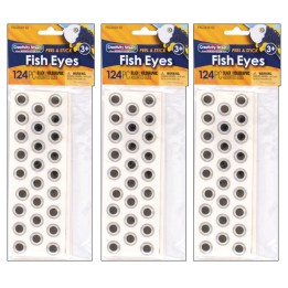 Creativity Street® Fish Eyes, Holographic, Assorted Sizes, 124 Per Pack, 3 Packs