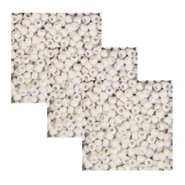 Creativity Street® Pony Beads, White, 6 mm x 9 mm, 1000 Per Pack, 3 Packs