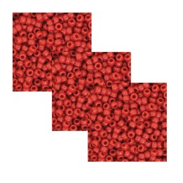 Creativity Street® Pony Beads, Red, 6 mm x 9 mm, 1000 Per Pack, 3 Packs