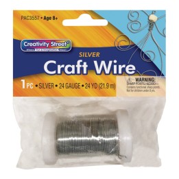 Creativity Street® Craft Wire, Silver, 24 Gauge, 24 Yards, 1 Count