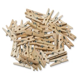 Creativity Street® Mini Spring Clothespins, Natural, 1", 50 Pieces