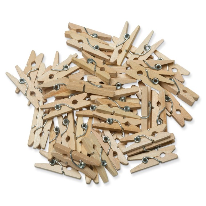 Creativity Street® Mini Spring Clothespins, Natural, 1", 50 Pieces