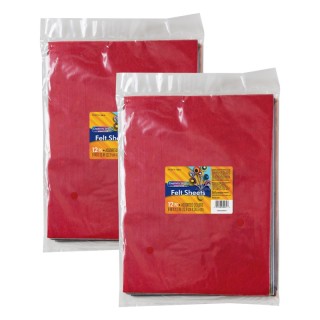 Creativity Street® Felt Sheets, Assorted Colors, 9" x 12", 12 Per Pack, 2 Packs