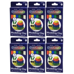 Creativity Street® Extruded Modeling Clay, 6 Assorted Colors, 6 Sticks/1 lb. Per Pack, 6 Packs