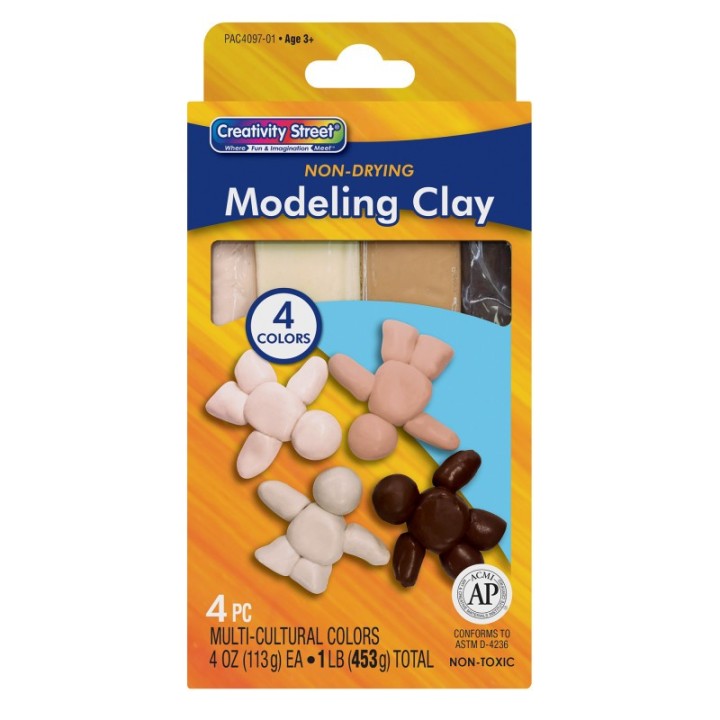 Creativity Street® Modeling Clay, 4 Multi-Cultural Assortment, 1 lb/4 Sticks
