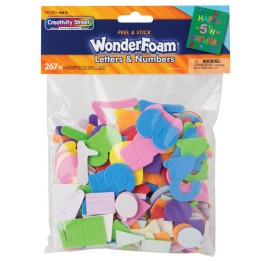 Creativity Street® WonderFoam Peel & Stick Letters & Numbers, Assorted Colors & Sizes, 267 Pieces