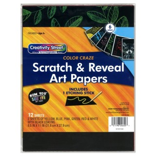 Now You See It!® Art Paper, Color Craze, 12 Sheets