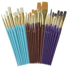 Creativity Street® Deluxe Brush Assortment, Assorted Colors & Sizes, 24 Brushes
