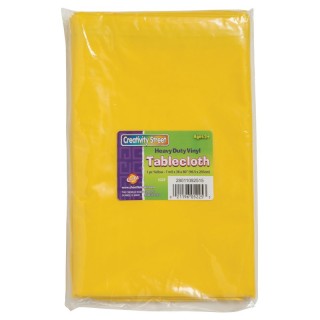 Creativity Street® Vinyl Tablecloth, Yellow, 38" x 80", 1 Count