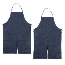 Creativity Street® Adult Apron, Dark Blue Denim, 41" x 27-1/2", Pack of 2