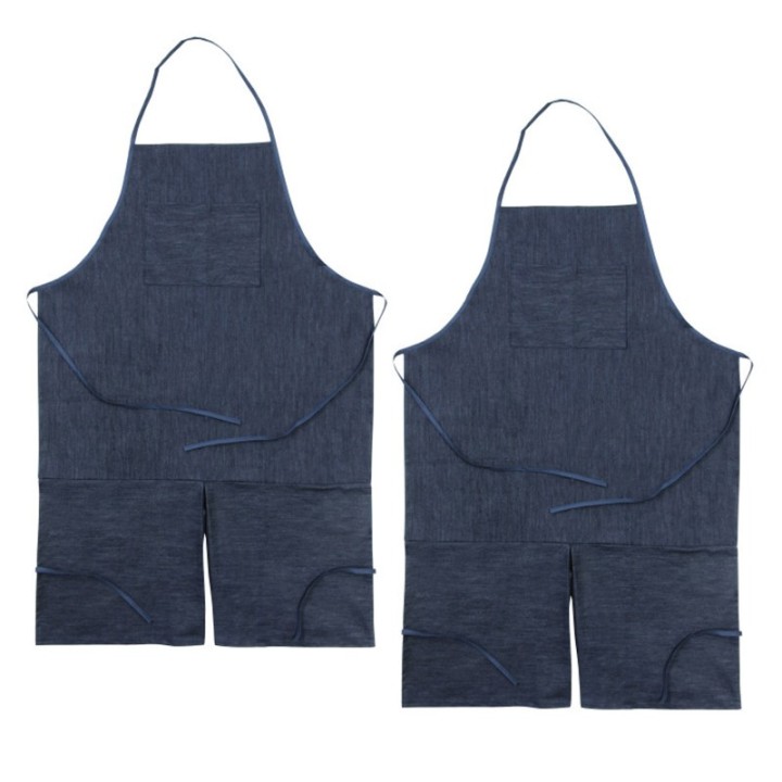 Creativity Street® Adult Apron, Dark Blue Denim, 41" x 27-1/2", Pack of 2