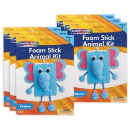 Creativity Street® Foam Stick Animal Kit, Elephant, 7.75" x 11" x 1.25", 6 Kits
