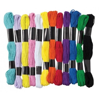 Creativity Street® Embroidery Thread, Assorted Colors, 24 Skeins, 8 Yards Each