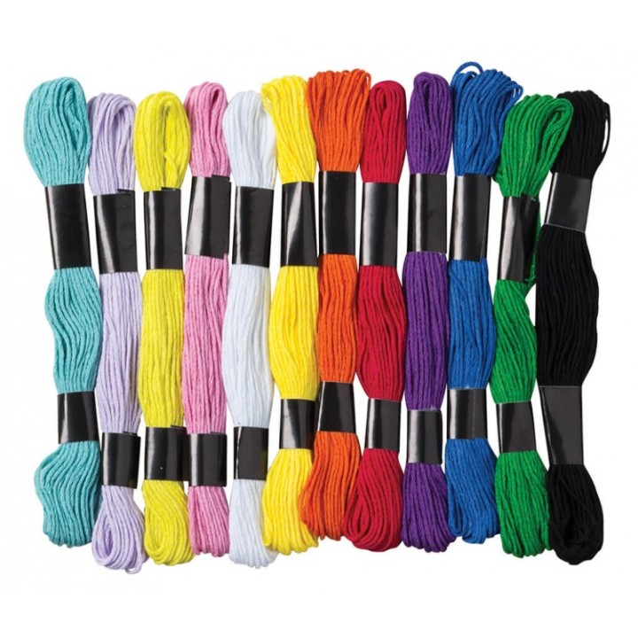 Creativity Street® Embroidery Thread, Assorted Colors, 24 Skeins, 8 Yards Each