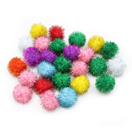 Creativity Street® Glitter Pom Pons, Assorted Colors, 33 mm, 40 Pieces