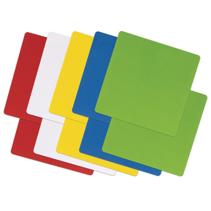 Pacon® Self-Stick Dry Erase Squares, 5 Assorted Colors, 10" x 10", 10 Count