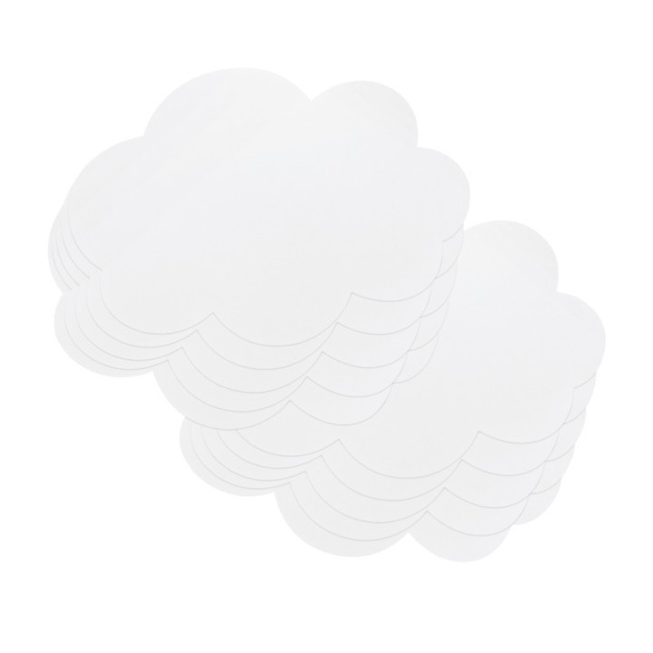 Pacon® Self-Stick Dry Erase Clouds, White, 7" x 10", 10 Count