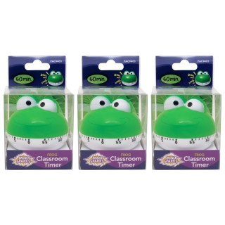 Mind Sparks® Classroom Timer Frog, Frog, Approx. 2-1/4" Height, Pack of 3