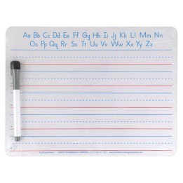 Pacon® Handwriting Whiteboard Dry Erase Set, 2-Sided, Ruled/Plain, with Marker/Eraser, 9" x 12"