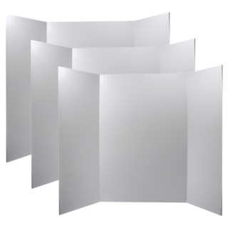 Ghostline® Foam Presentation Board, White, 1/2" Faint Grid 28" x 22", Pack of 3