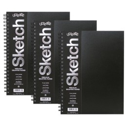 UCreate® Poly Cover Sketch Book, Heavyweight, 12" x 9", 75 Sheets, Pack of 3