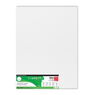 Simply® Stretched Canvas, 18" x 24", Pack of 2