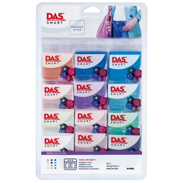 DAS® Smart Clay Set, Pastel Set, Set of 12 (1 oz.) Packs