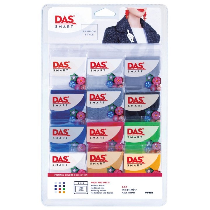 DAS® Smart Clay Set, Primary Set, Set of 12 (1 oz.) Packs