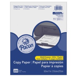 Pacon® Multi-Purpose Paper, White, 20 lb., 8-1/2" x 11", 200 Sheets
