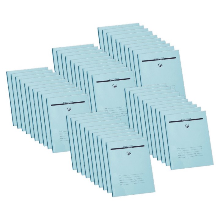 Pacon® Examination Blue Book, 16 Pages, 3/8 in ruled, 8-1/2" x 11", 50 Books