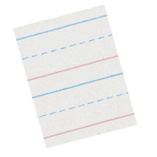 Zaner-Bloser® Sulphite Handwriting Paper, Dotted Midline, Grade 1, 5/8" x 5/16" x 5/16" Ruled Long, 10-1/2" x 8", 500 Sheets