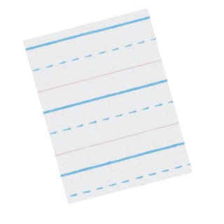 Zaner-Bloser® Sulphite Handwriting Paper, Dotted Midline, Grade 2, 1/2" x 1/4" x 1/4" Ruled Long, 10-1/2" x 8", 500 Sheets