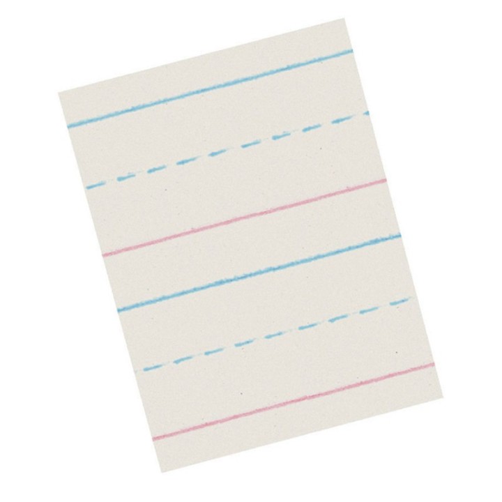 Zaner-Bloser® Newsprint Handwriting Paper, Dotted Midline, Grade 1, 5/8" x 5/16" x 5/16" Ruled Long, 10-1/2" x 8", 500 Sheets
