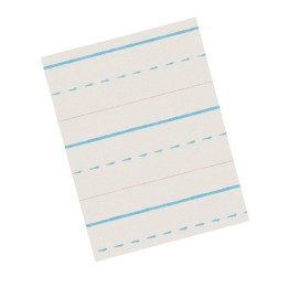 Zaner-Bloser® Newsprint Handwriting Paper, Dotted Midline, Grade 2, 1/2" x 1/4" x 1/4" ruled Long, 10.5" x 8", 500 Sheets
