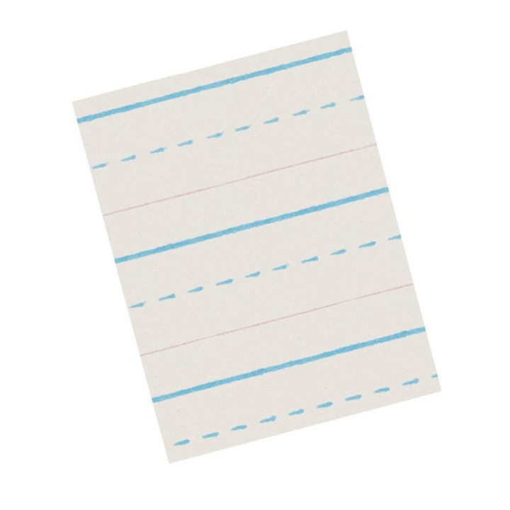 Zaner-Bloser® Newsprint Handwriting Paper, Dotted Midline, Grade 2, 1/2" x 1/4" x 1/4" ruled Long, 10.5" x 8", 500 Sheets