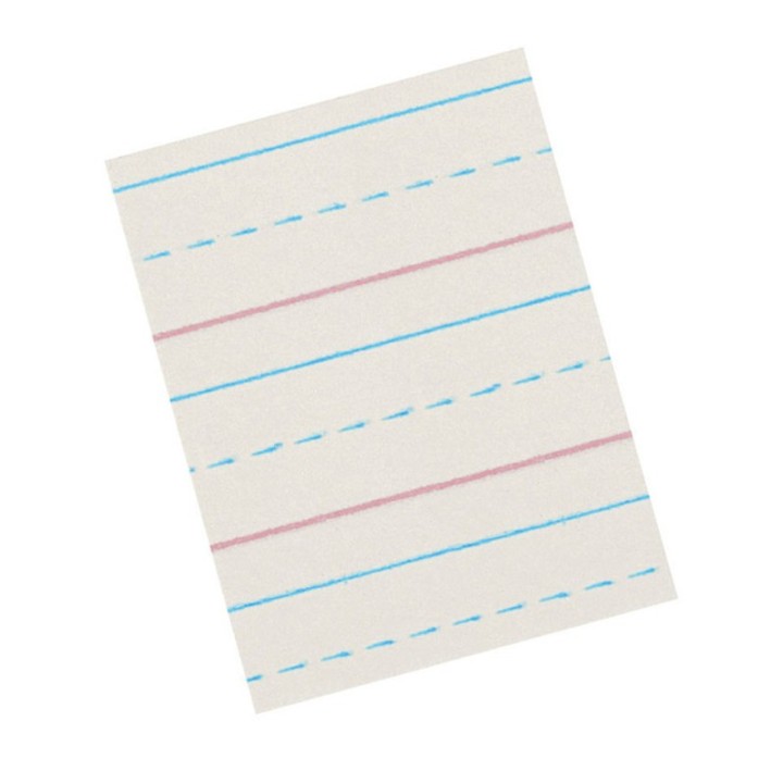 Zaner-Bloser® Newsprint Handwriting Paper, Dotted Midline, Grade 2, 1/2" x 1/4" x 1/4" Ruled Short, 8" x 10-1/2", 500 Sheets
