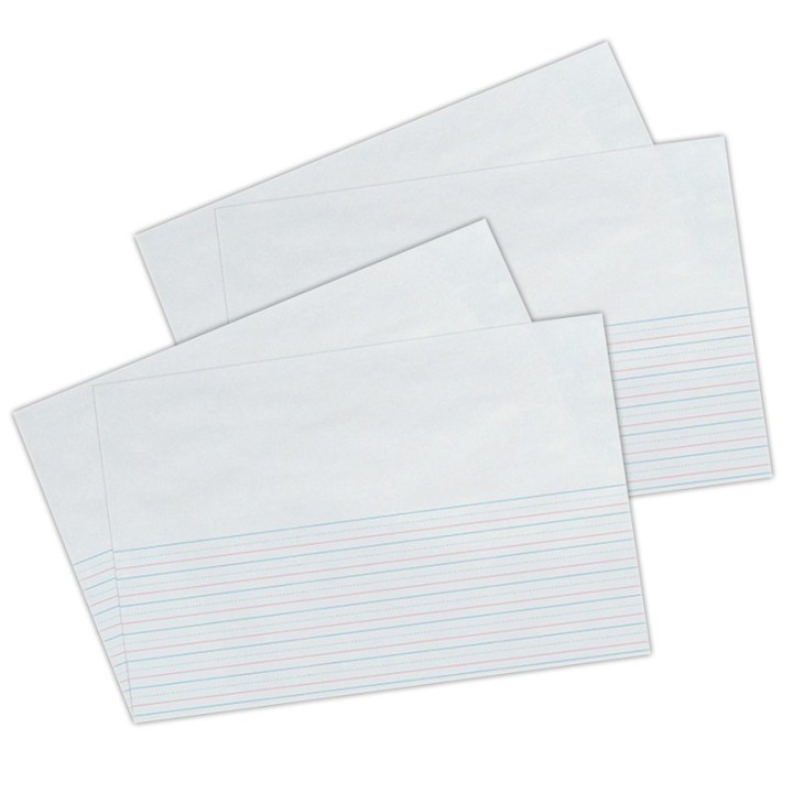 Zaner-Bloser® Picture Story Paper, Grade 1, 5/8" x 5/16" x 5/16" Ruled Long, 18" x 12", 250 Sheets Per Pack, 2 Packs